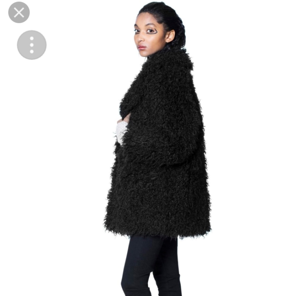 Faux fur Shag open front Jacket - Picture 2 of 8